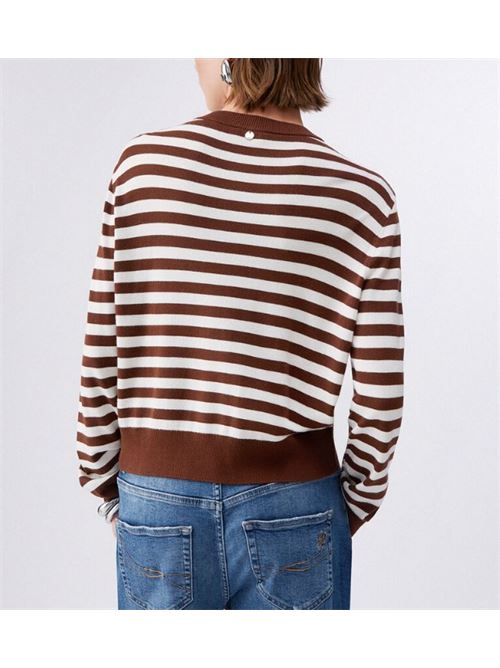 Cardigan with printed twill insert Liu Jo | WA6384MS49I.P9245